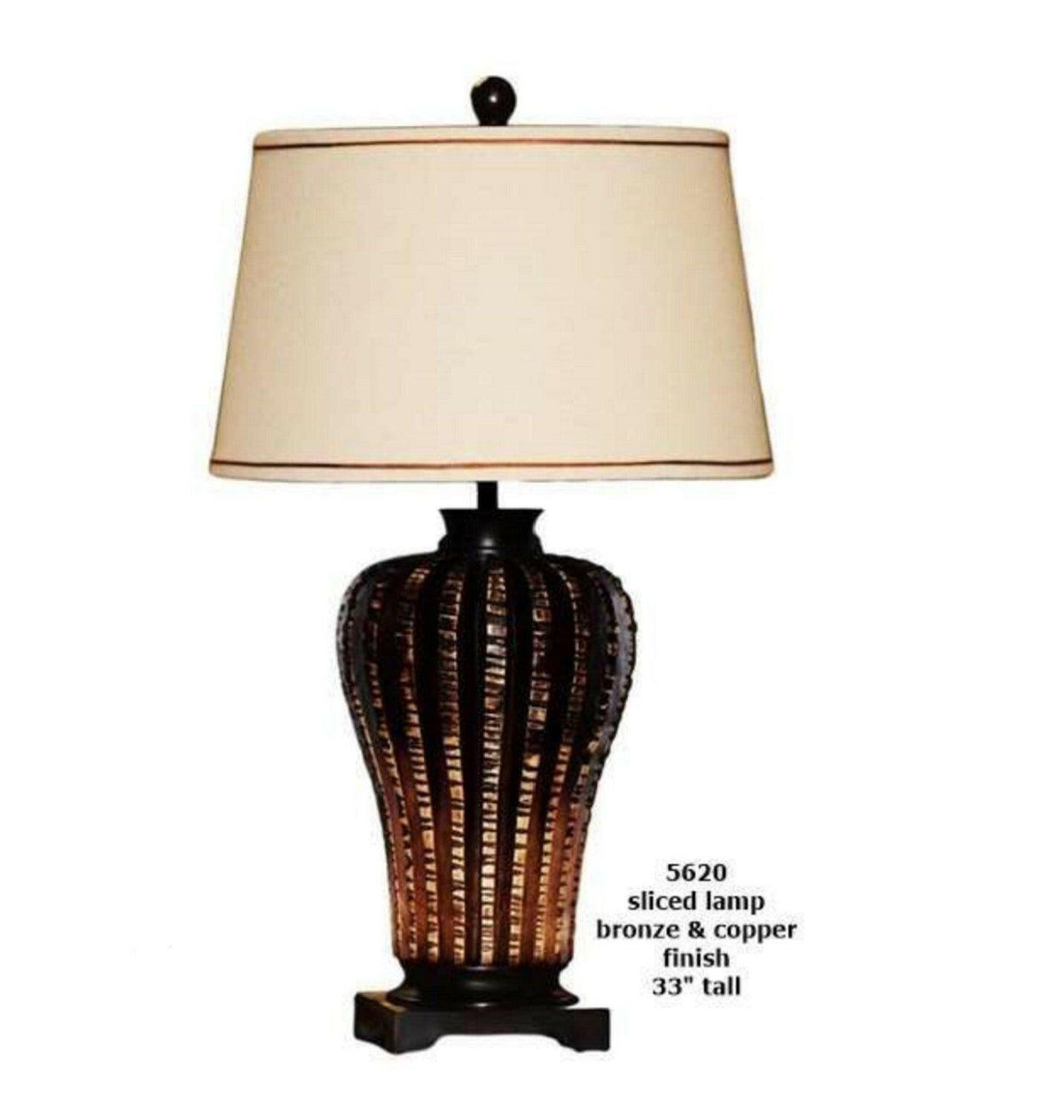 H & H Lamp 5620 Sliced Distressed Lamp.
