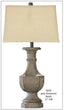H & H Lamp 6646 Grey Distressed Lamp.