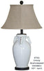 H & H Lamp 6702 Ivory Distressed Ceramic Lamp.