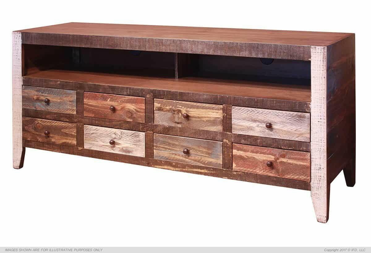 IFD964 Wallunit Antique Mulitcolor Entertainment Center.