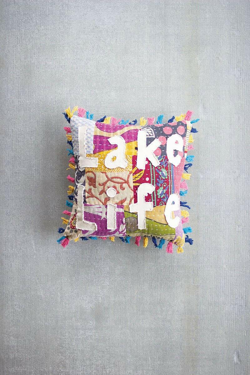 Kantha - Lake Life Pillow NRV2204 - Darseys Furniture & MattressKalalou