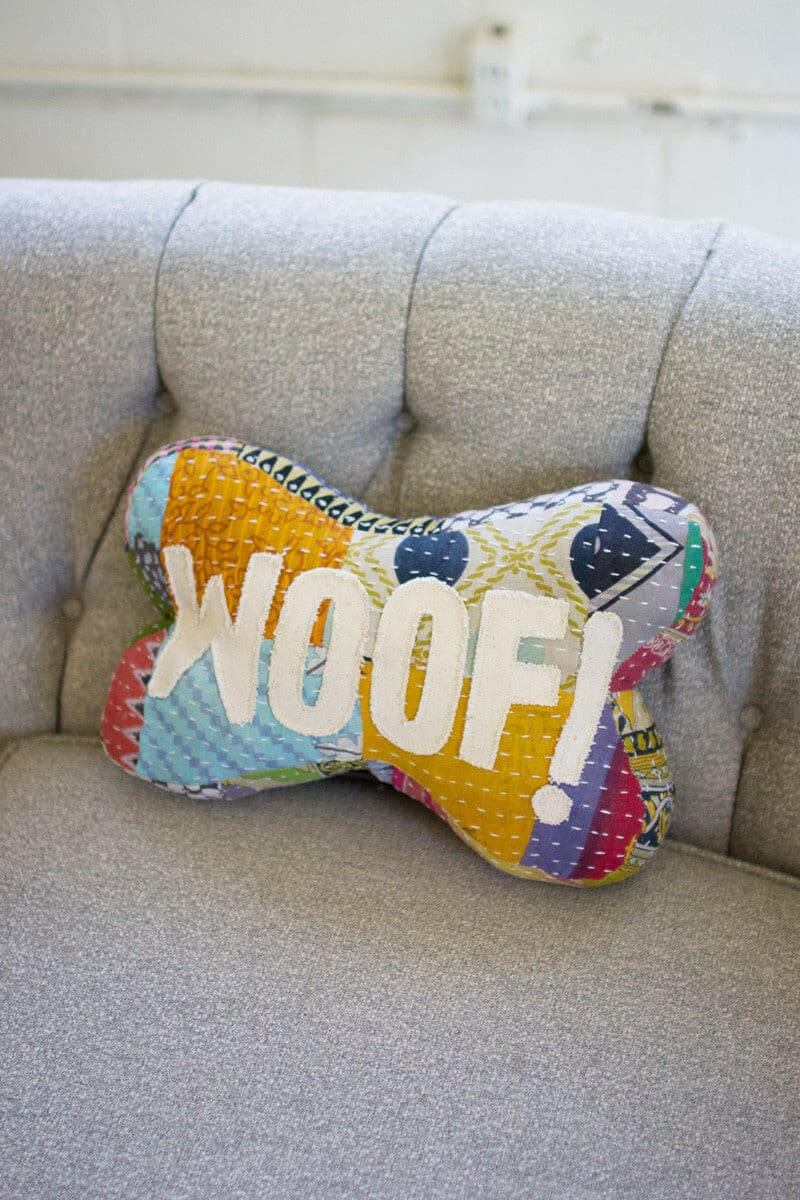 Kantha - Woof Bone Pillow NRV2082 - DarseysKalalou