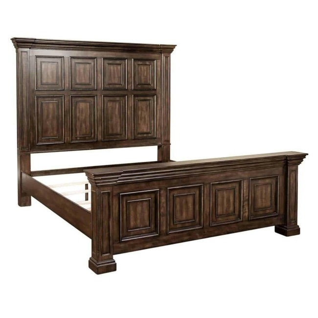 Big Valley Queen Size Headboard, Footboard & Rails 361-BR13/14/90. Hover Image