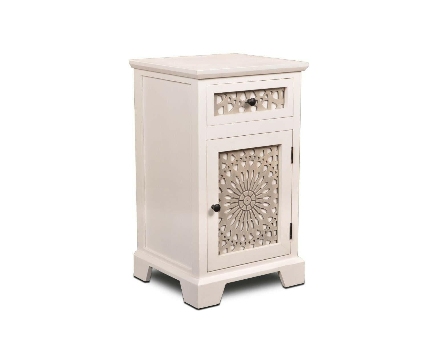 Mandala Chairside End Table H1045-150-WHT - DarseysHorizon Home