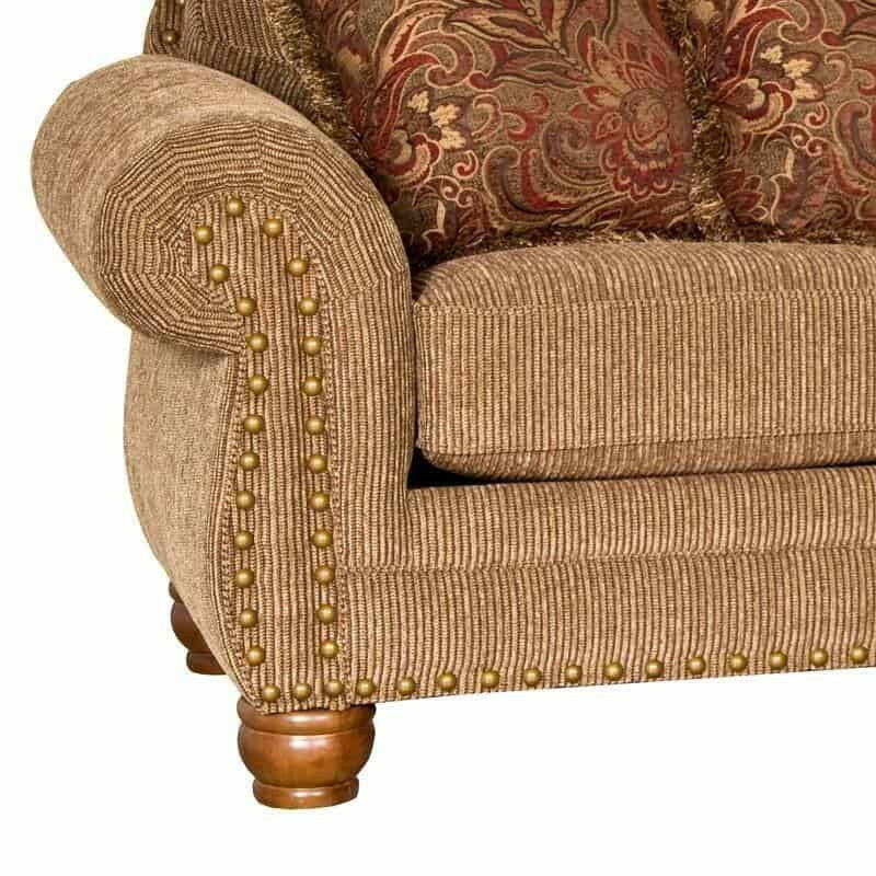Lonewolf Brass Sofa and Loveseat 3180.