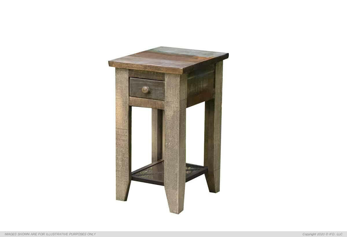 Multicolor Antique Chairside End Table IFD968CST - DarseysInternational Furniture Direct