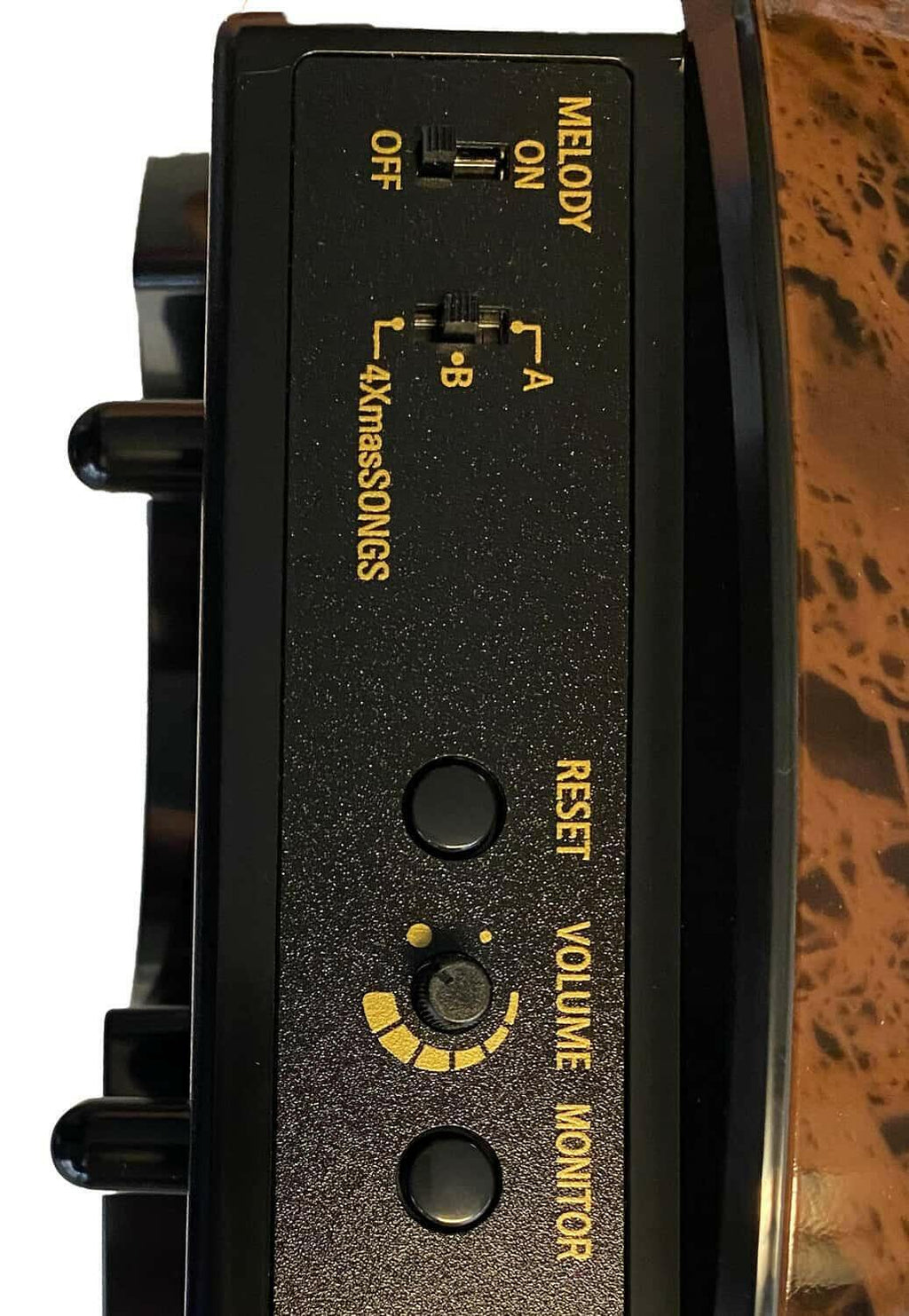 4MH828WD23 Rhythm USA Woodgrain Blossom Clock.