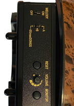 4MH828WD23 Rhythm USA Woodgrain Blossom Clock.