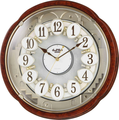 Rhythm USA Woodgrain Blossom Clock - DarseysRhythm