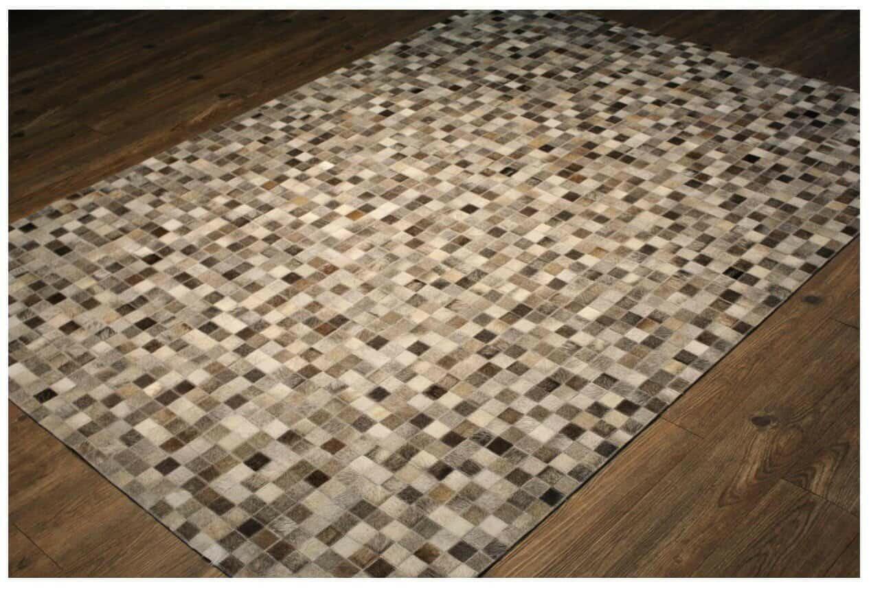 Rug Factory Tikul Silver Metallic Cowhide Rug TIKKULSIL.