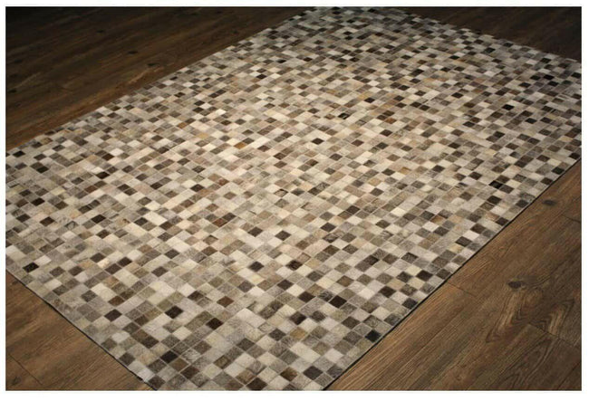 Rug Factory Tikul Silver Metallic Cowhide Rug TIKKULSIL Main Image