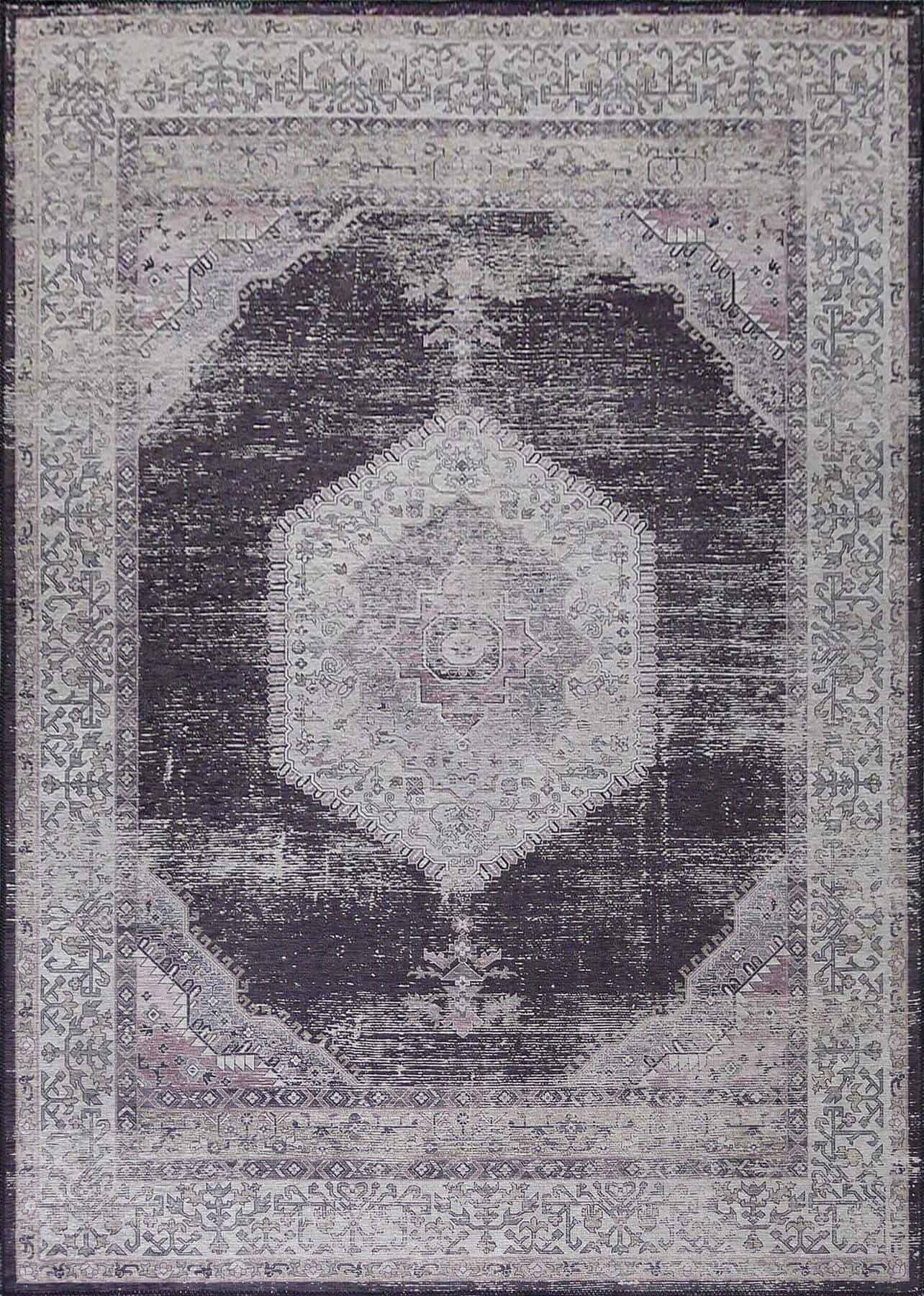 Rug Factory Large Vintage Brown Elevate Rug ELT233BK - Darseys Furniture & MattressRug Factory