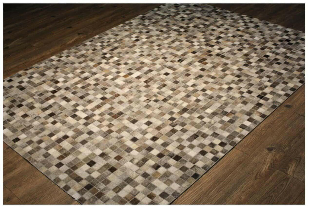 Rug Factory Tikul Silver Metallic Cowhide Rug TIKKULSIL - Darseys Furniture & MattressRug Factory