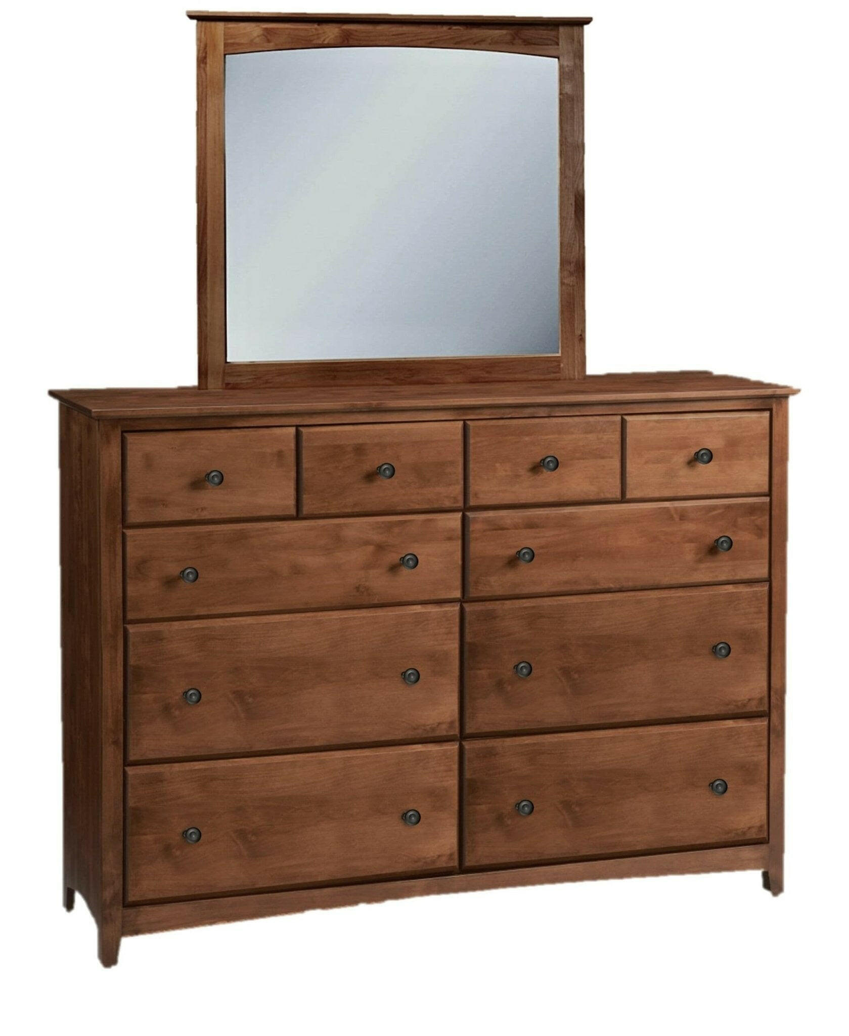 Shaker Dresser Mirror Tuscan Brown 6111XT/6147T - DarseysArchbold