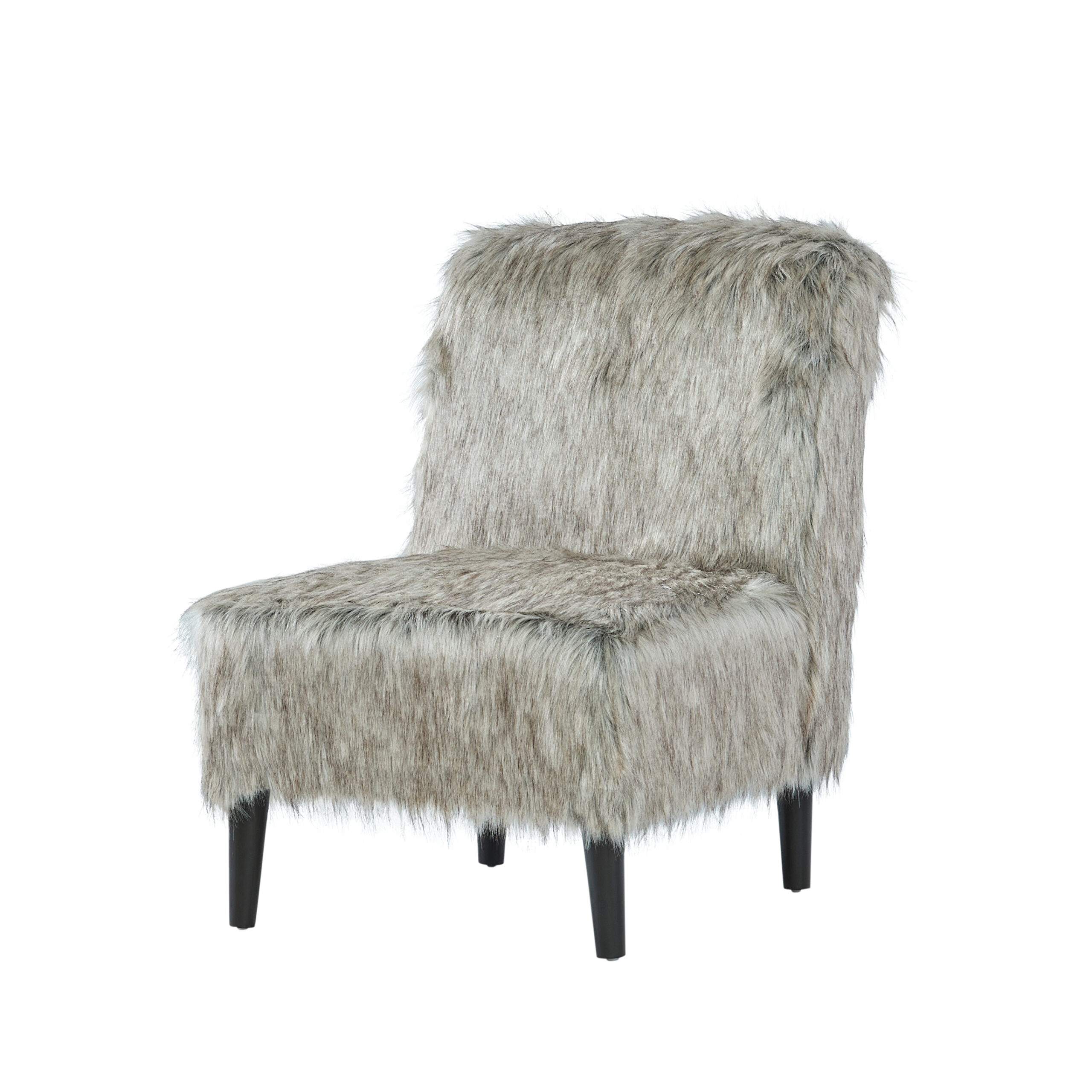 1550AC Brown Wolf fur chair