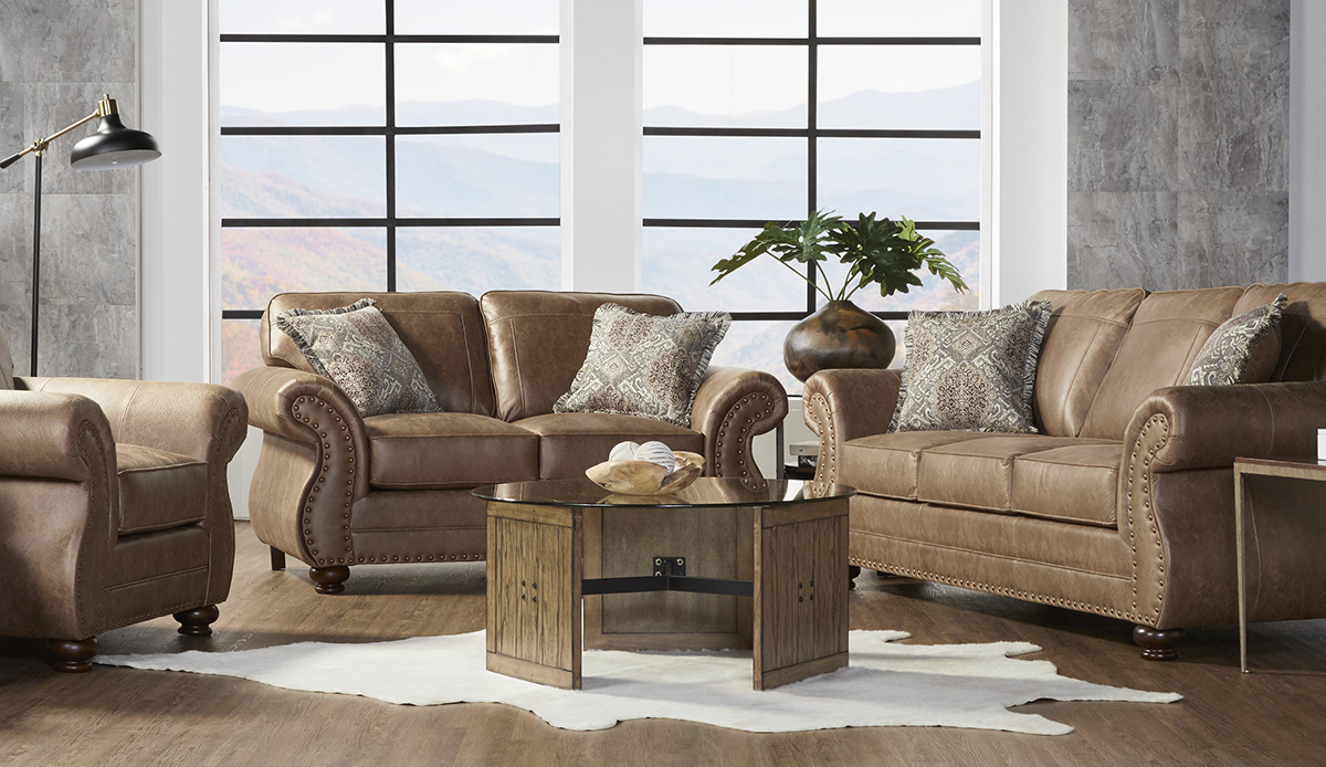 17400 Jetson Ginger Sofa and Loveseat