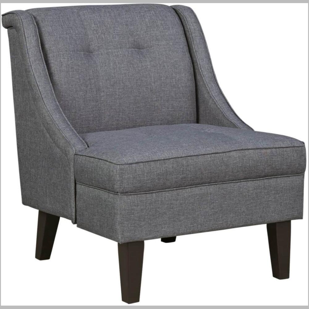the calion accent chair's linen-weave upholstery complements so many color schemes.