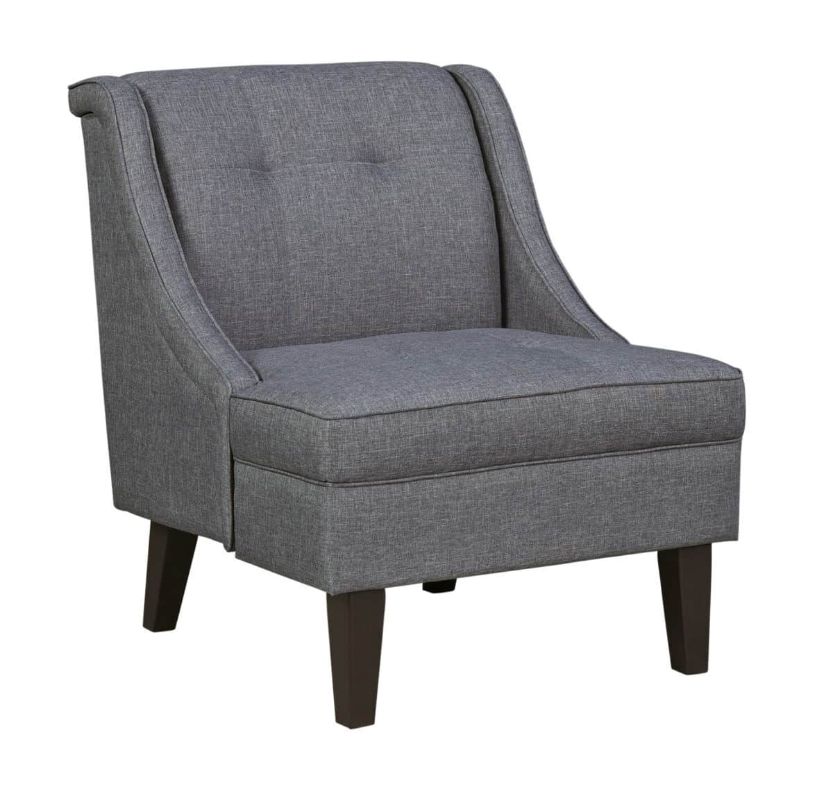 The Calion accent chair's linen-weave upholstery complements so many color schemes.