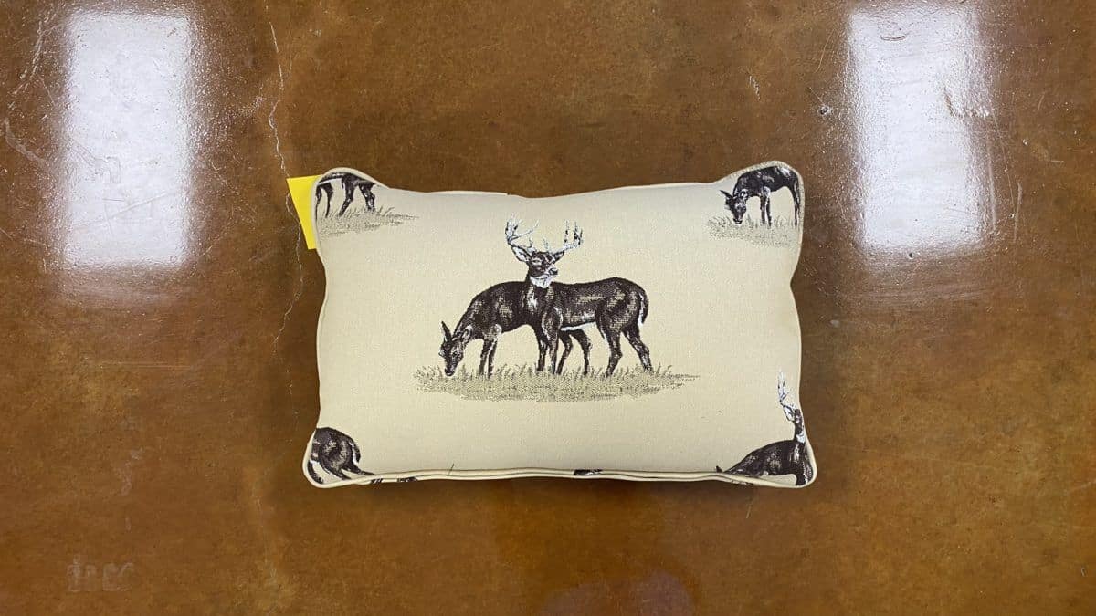 Made by Mayo Furniture. Accent perfectly with this decorative deer kidney pillow.