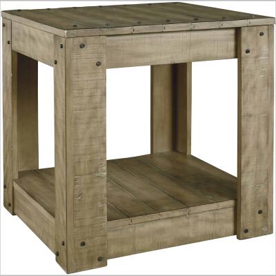 T914-3 Lindalon end Table This end table brings a gentle rustic feeling to your space.