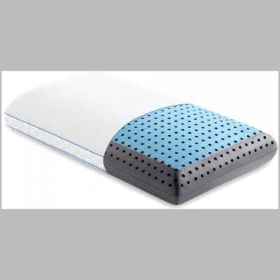 The Carboncool + Omniphase LT Pillow from Malouf Sleep features carbon-infused foam and their temperature regulating OmniPhase material.