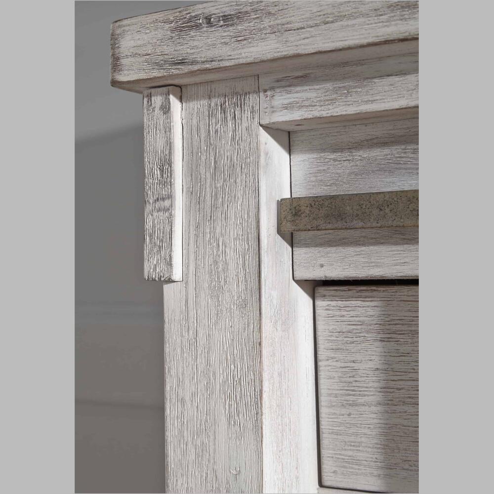this chest of drawers brings a fresh twist to the modern farmhouse movement. through-tenon styling incorporates a welcome touch of american craftsman.