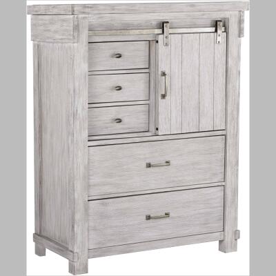 This chest of drawers brings a fresh twist to the modern farmhouse movement. Through-tenon styling incorporates a welcome touch of American craftsman.