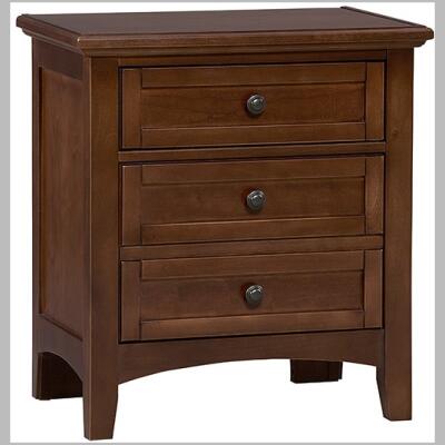 Bonanza Cherry nightstand.BB28 The Bonanza collection has a warm and friendly aura, almost as if each piece could fit perfectly in any setting.