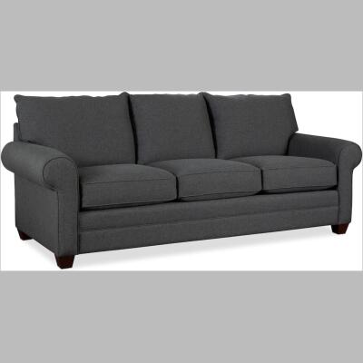 2712-72FC9 Alexander Charcoal Rolled Arm Sofa