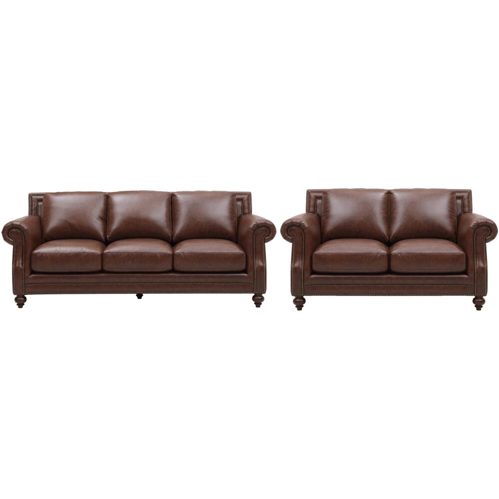 4855 bayliss leather sofa and loveseat