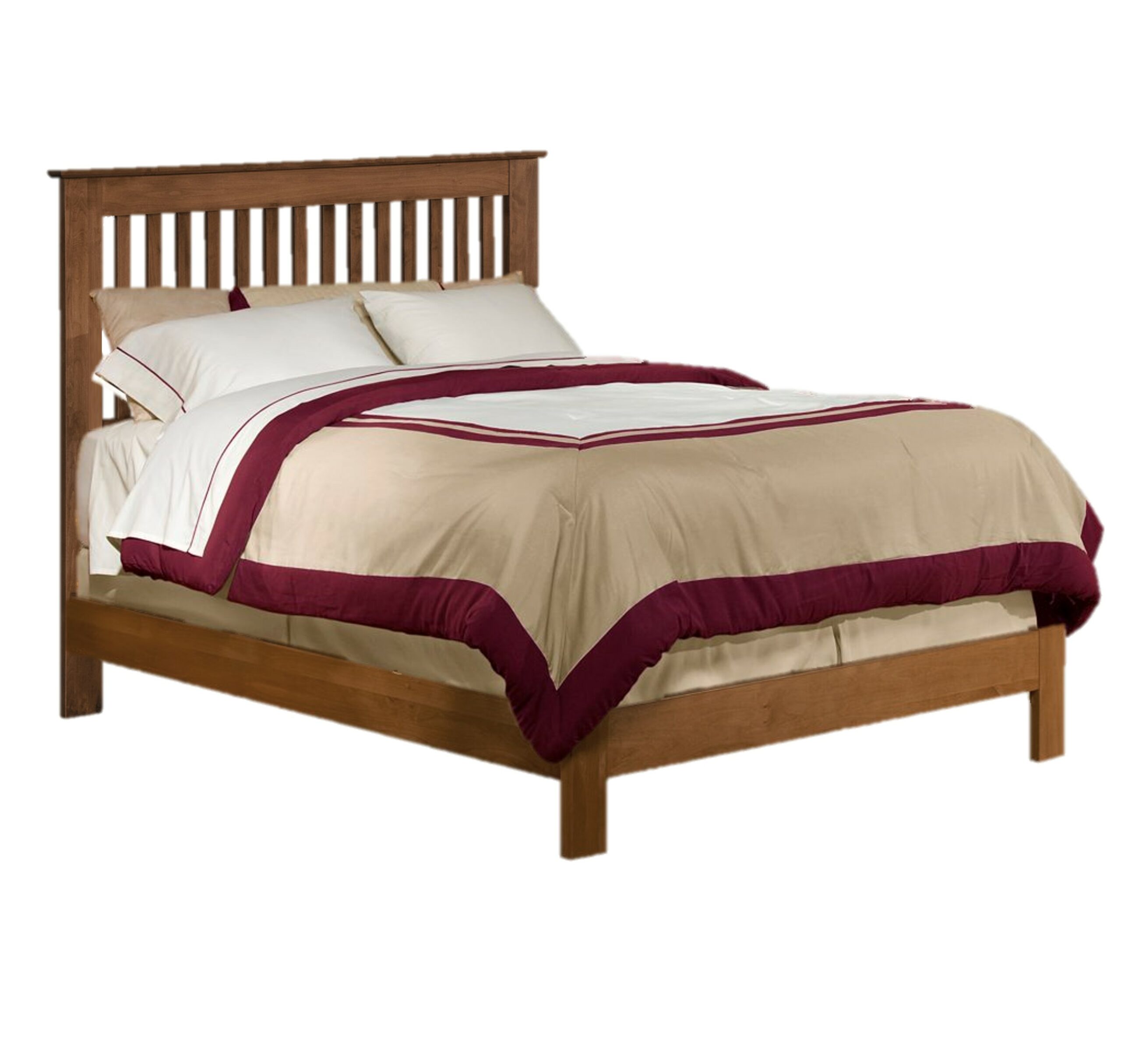 Shaker Slat Queen Size Tuscan Brown