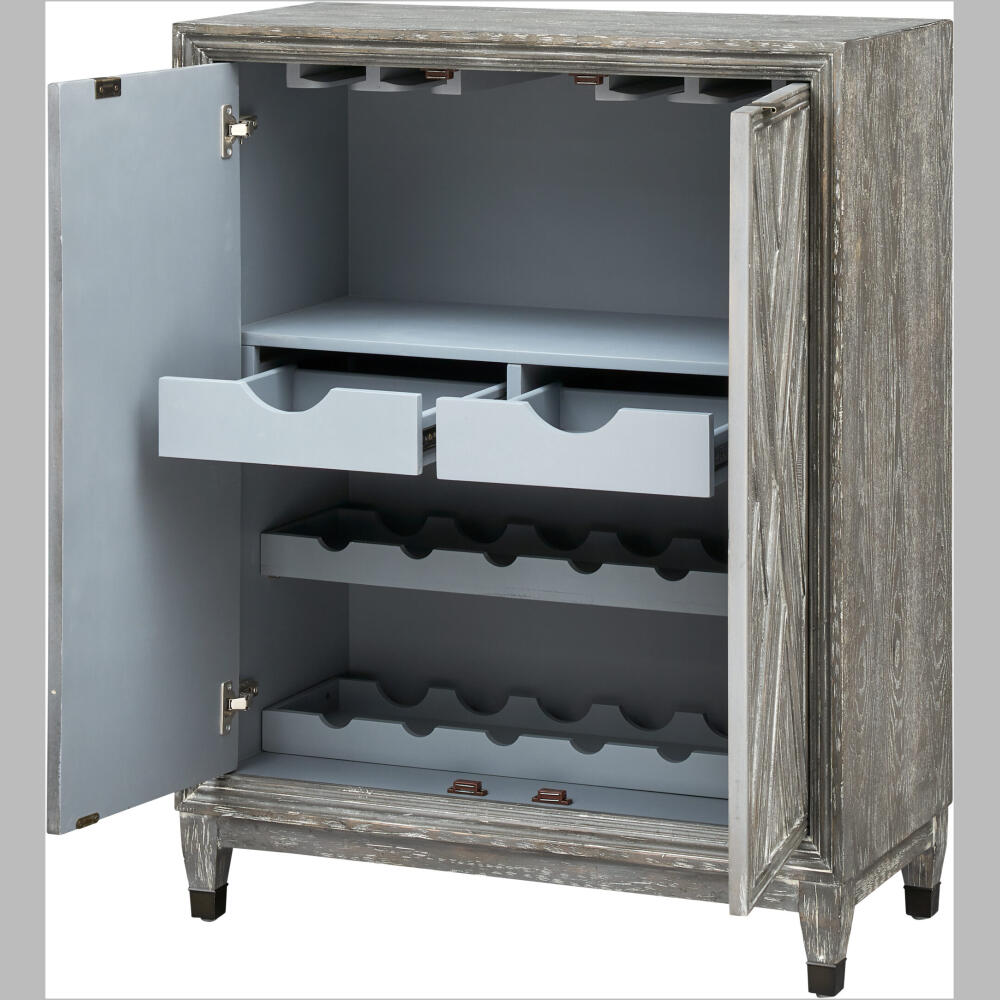 66110 sterns grey wine rack