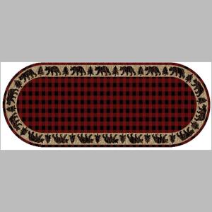 Oval trailing edge. mayberry rug