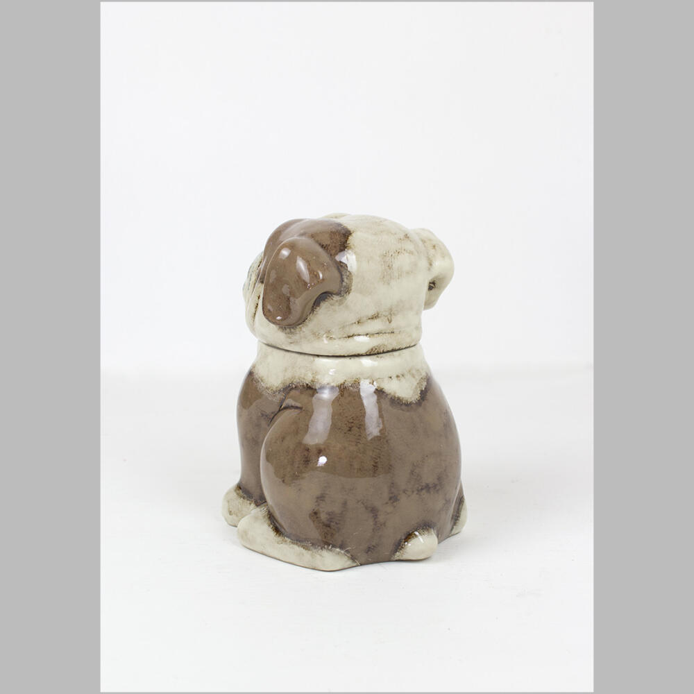 cdv1766-5 ceramic bull dog canister