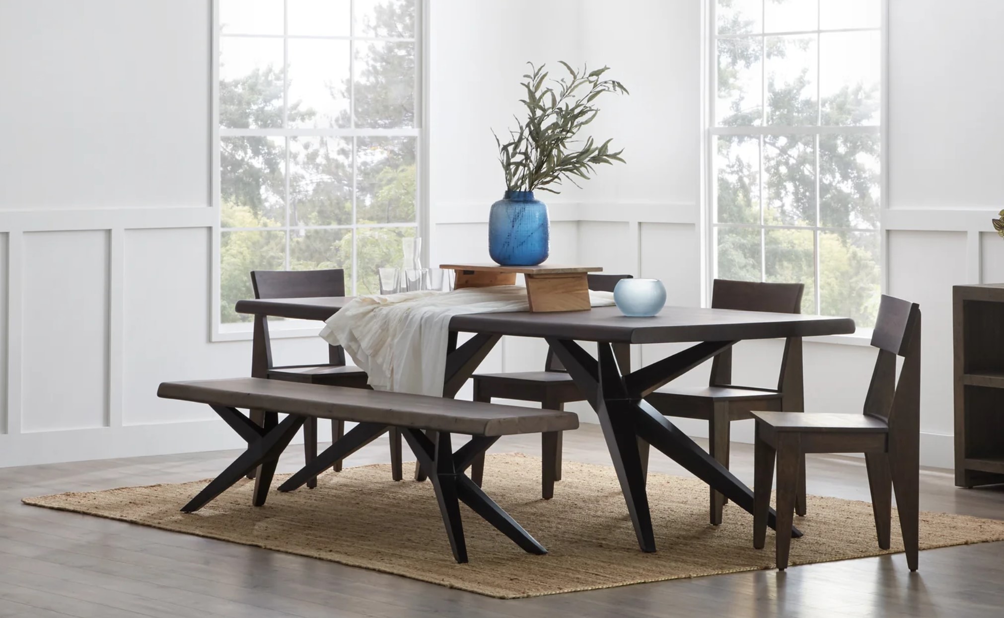 Ironwood Table 4 Chairs & Bench