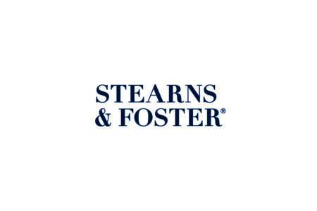 stearns & foster logo black & white stacked