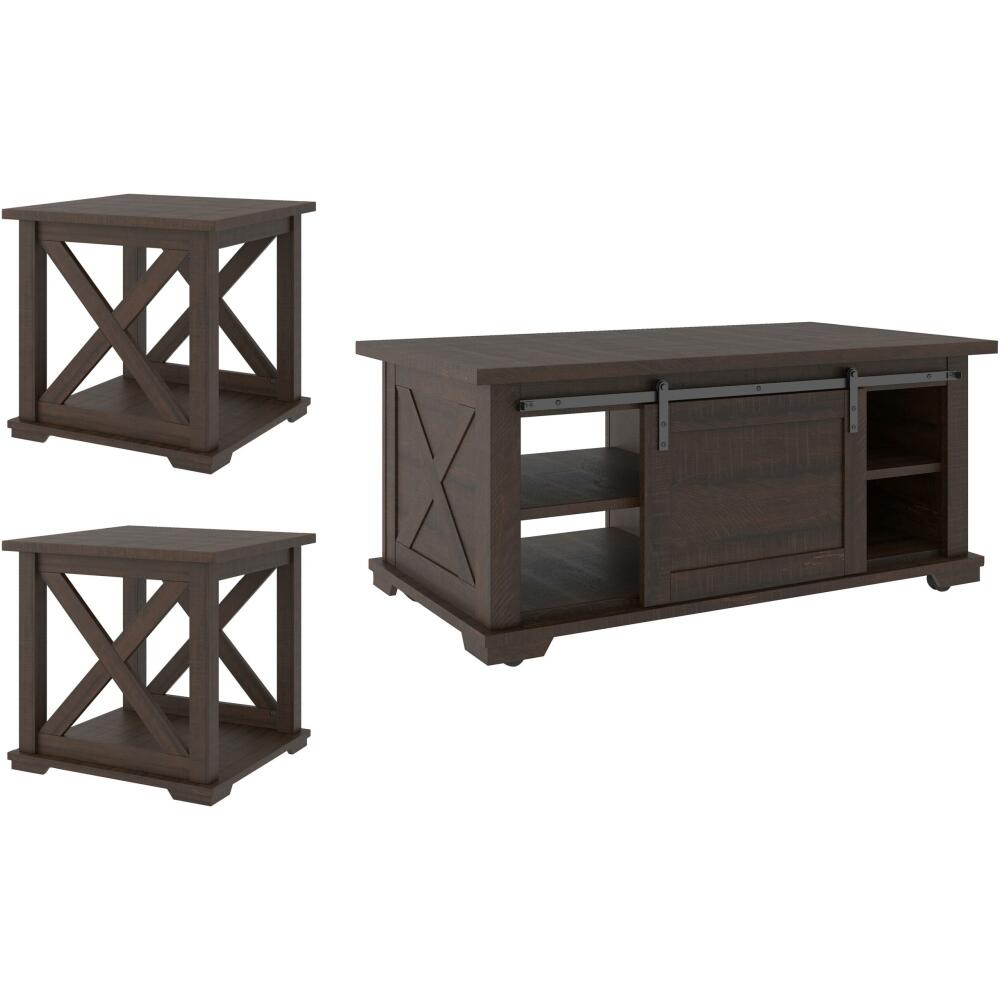 t283 camiburg coffee table & 2 end tables