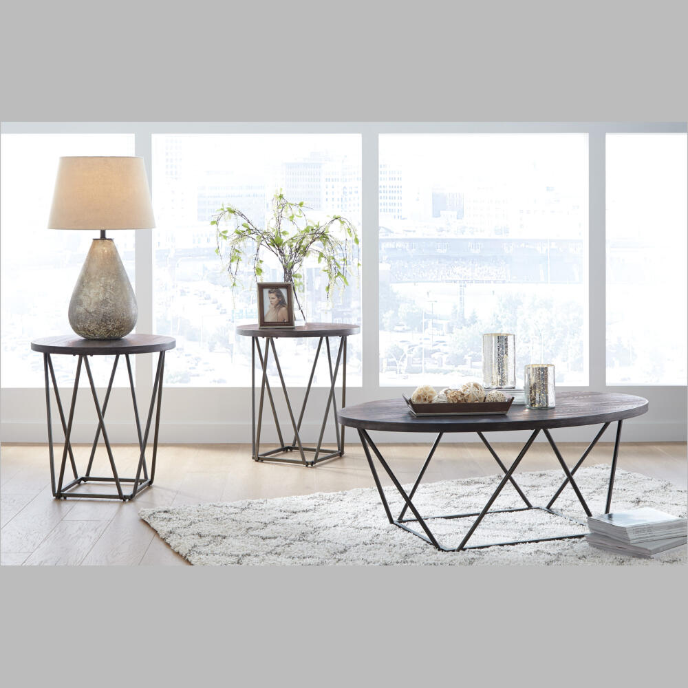 t384-13 neimhurst cocktail table & 2 end tables