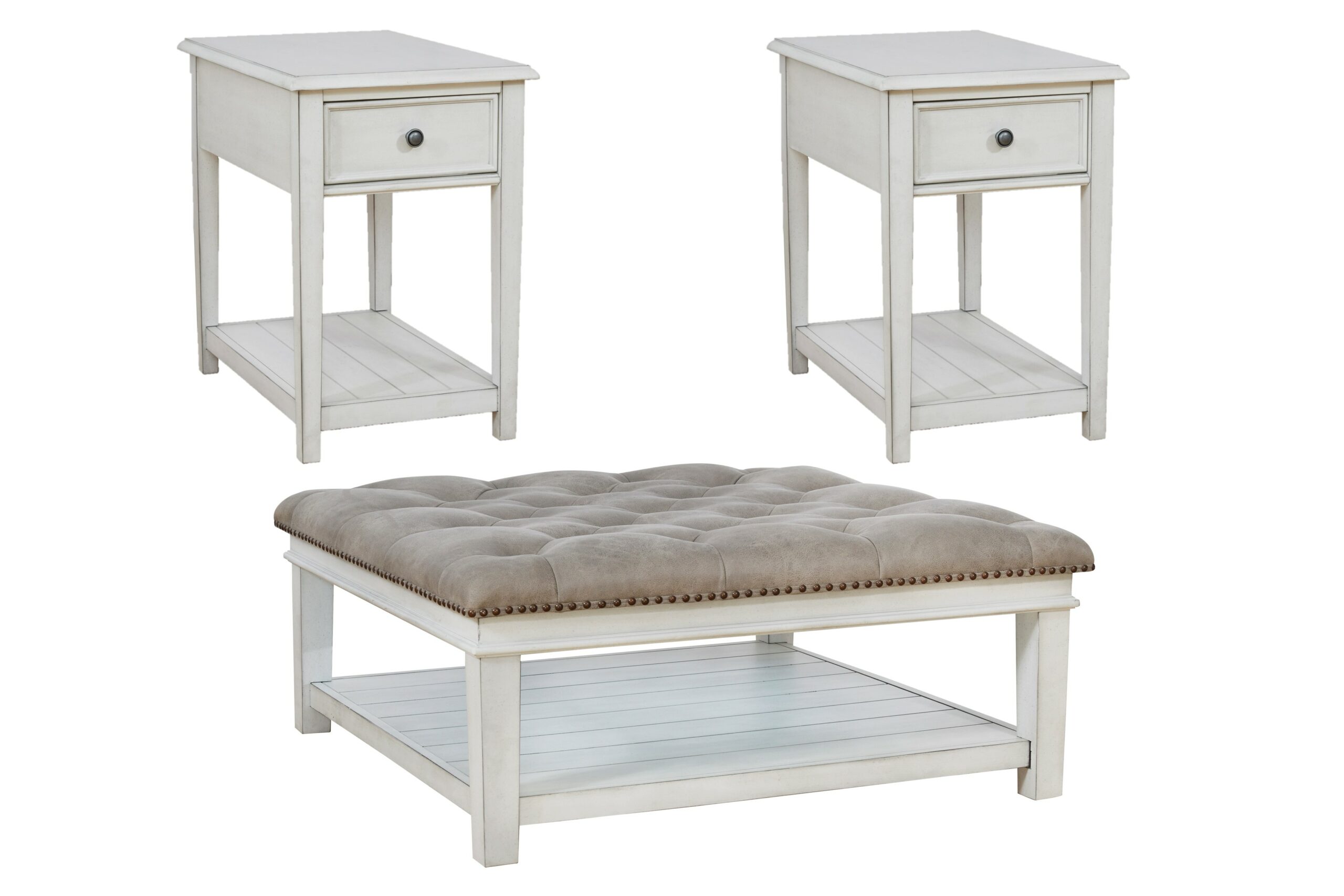 T937 Kanwyn ottoman table and 2 endtables